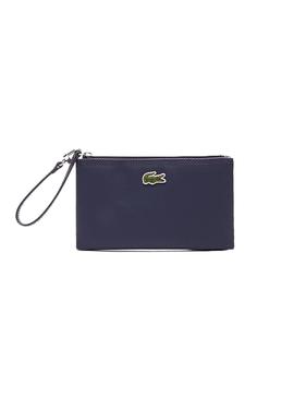 Bolso Lacoste Clutch Marino Para Mujer