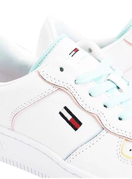 Zapatillas Tommy Jeans Pastel Blanco Para Mujer