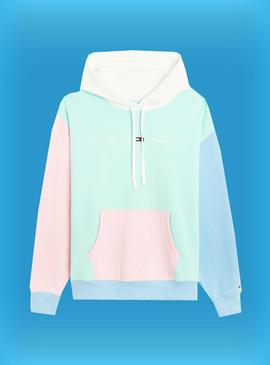 Sudadera Tommy Jeans Pastel Color Block De Hombre