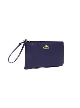 Bolso Lacoste Clutch Marino Para Mujer