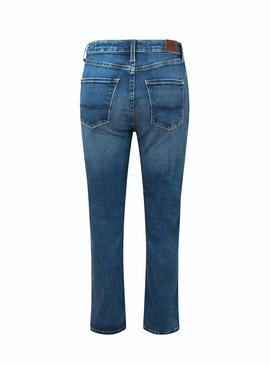 Pantalón Pepe Jeans Dion 7/8 Azul Para Mujer