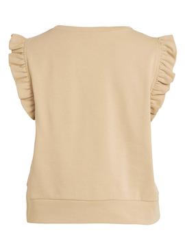 Camiseta Vila Visvilla Beige Para Mujer