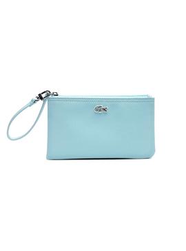 Bolso Lacoste Clutch Azul Para Mujer