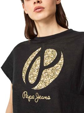 Camiseta Pepe Jeans Alice Negro Para Mujer