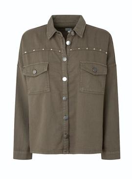 Camisa Pepe Jeans Mia Verde Range Para Mujer