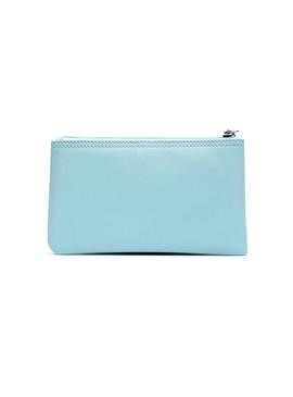 Bolso Lacoste Clutch Azul Para Mujer