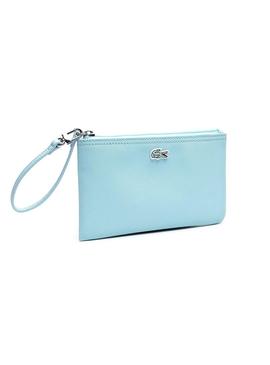 Bolso Lacoste Clutch Azul Para Mujer