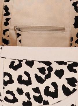 Bolso Pieces Talle Canvas Leo Camel Para Mujer