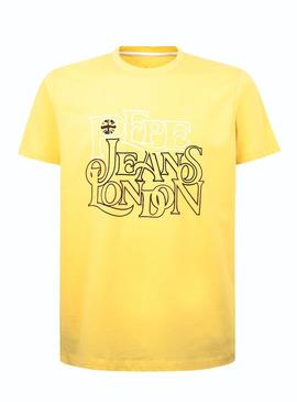 Camiseta Pepe Jeans Dubley Amarillo Para Hombre