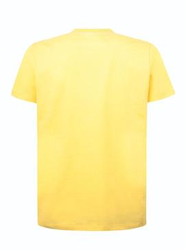 Camiseta Pepe Jeans Dubley Amarillo Para Hombre