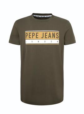 Camiseta Pepe Jeans Jayo Verde Range Para Hombre