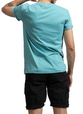 Camiseta Klout Básico Azul Para Hombre y Mujer