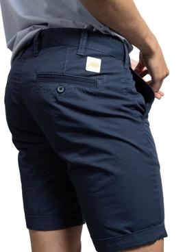 Bermuda Klout Chino Washed Azul Marino Para Hombre