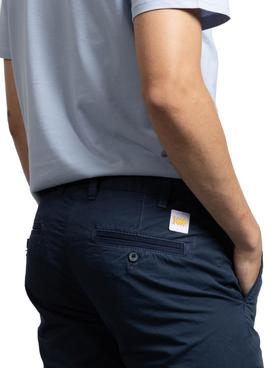 Bermuda Klout Chino Washed Azul Marino Para Hombre
