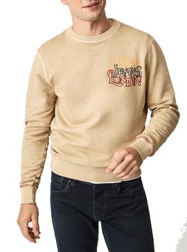 Sudadera Pepe Jeans Danny Beige Para Hombre