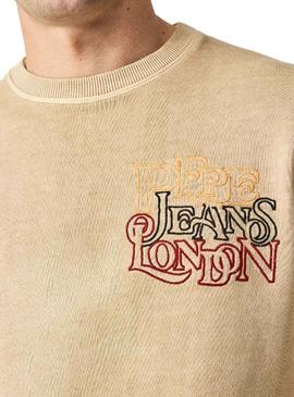 Sudadera Pepe Jeans Danny Beige Para Hombre