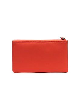 Bolso Lacoste Clutch Naranja Para Mujer