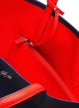 Bolso Lacoste Anna Reversible Marino Rojo Mujer