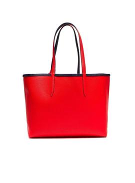 Bolso Lacoste Anna Reversible Marino Y Rojo Para Mujer