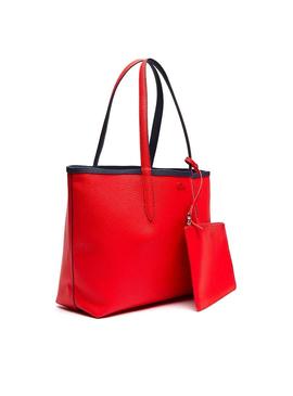Bolso Lacoste Anna Reversible Marino Y Rojo Para Mujer