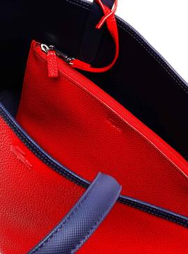 Bolso Lacoste Anna Reversible Marino Rojo Mujer