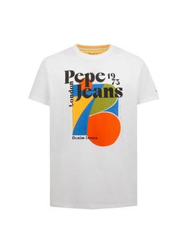 Camiseta Pepe Jeans Willy Blanco Para Hombre