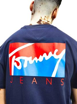 Camiseta Tommy Jeans Block Graphic Marino 