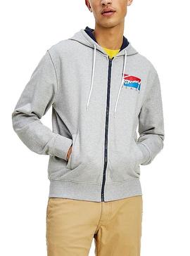 Chaqueta Tommy Jeans Essential Gris Para Hombre