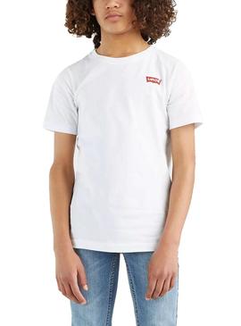 Camiseta Levis Chest Hit Blanco Para Niño