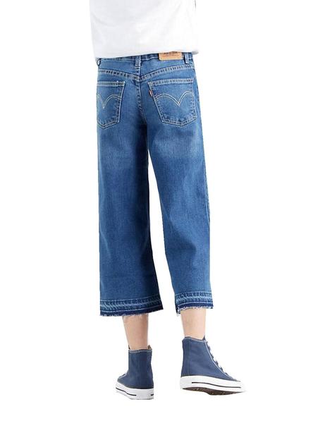 Sui Travieso Cesta Pantalon Levis Crop Denim Azul Para Niña