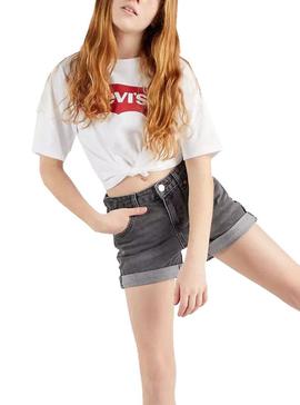 Short Levis Girlfriend Gris Para Niña