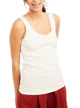 Blusa Naf Naf Puntillas Blanco Para Mujer