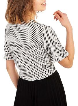 Blusa Naf Naf Lunares Blanco Para Mujer