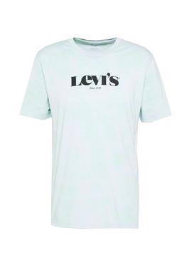 Camiseta Levis Relaxed Fit Logo Azul Para Hombre