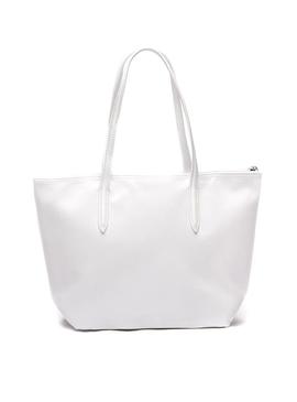 Bolso Lacoste P Shopping Blanco Para Mujer