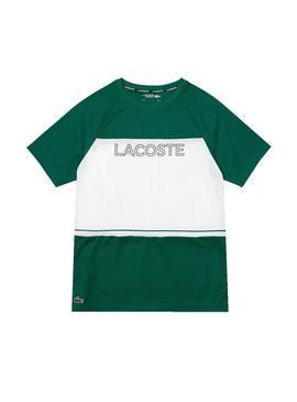 Camiseta Lacoste Sport Color Block Verde Hombre