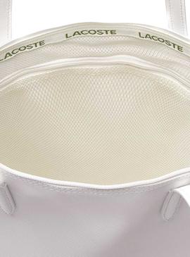 Bolso Lacoste P Shopping Blanco Para Mujer