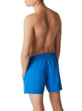 Bañador Lacoste Secado Rápido Azul Para Hombre