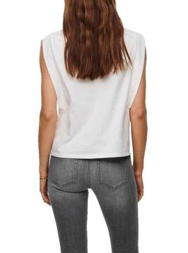 Camiseta Only Jen Life Blanco Para Mujer