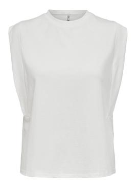 Camiseta Only Jen Life Blanco Para Mujer