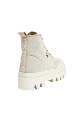 Botas Tommy Jeans Flat Boot Beige para Mujer