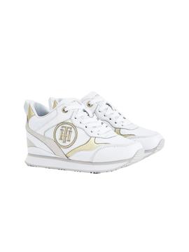 Zapatillas Tommy Jeans Metallic Blanco Para Mujer