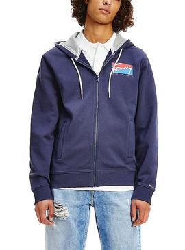 Chaqueta Tommy Jeans Essential Zip Marino Hombre