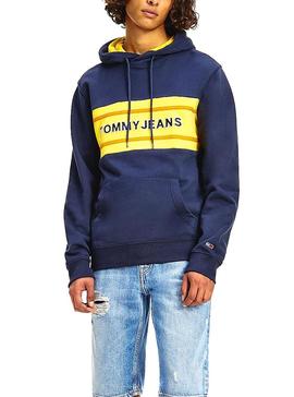 Sudadera Tommy Jeans Pieced Band Marino Hombre