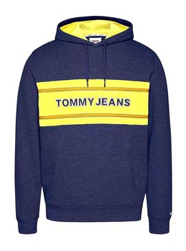 Sudadera Tommy Jeans Pieced Band Marino Hombre