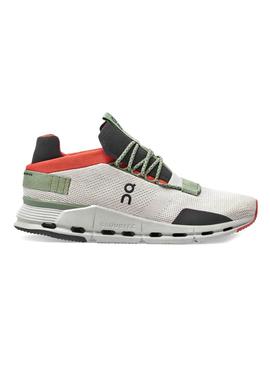 Zapatillas On Running Cloudnova Silver Orange Hombre