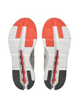 Zapatillas On Running Cloudnova Silver Orange Hombre