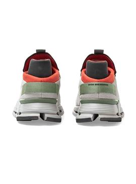 Zapatillas On Running Cloudnova Silver Orange Hombre