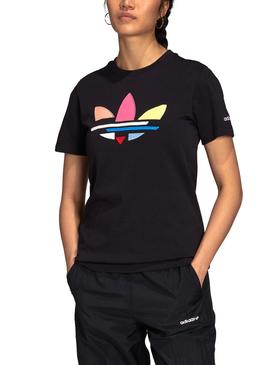 Camiseta Adidas Adicolor Shattered Negro Mujer