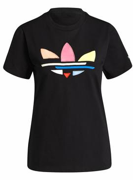 Camiseta Adidas Adicolor Shattered Negro Mujer